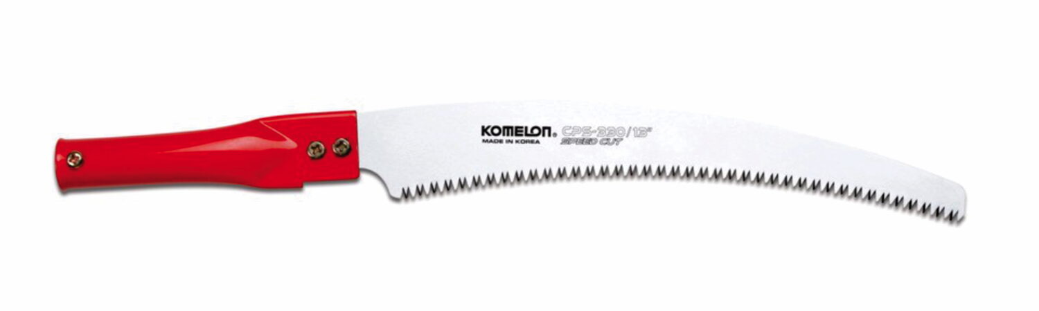 Komelon Pole Saw Komelon Pruning Saw. To be mounted on pole, curved blade. Japanese high carbon steel.